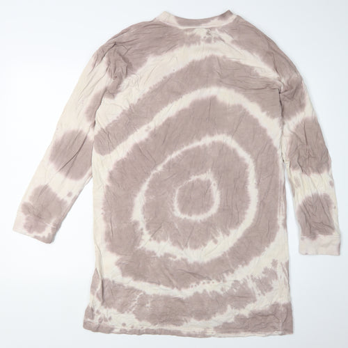Daisy Street Women's Brown Tie Dye T-Shirt Dress 8