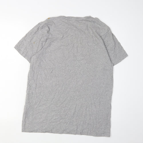 Levi's Men's Grey Cotton T-Shirt Size L Logo Design