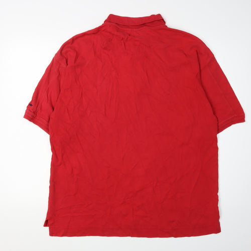 Donnay Men's Red Large Short Sleeve Polo Shirt