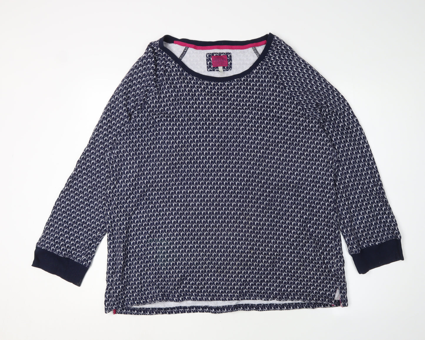 Joules Women's Blue Geometric Sweatshirt UK 20