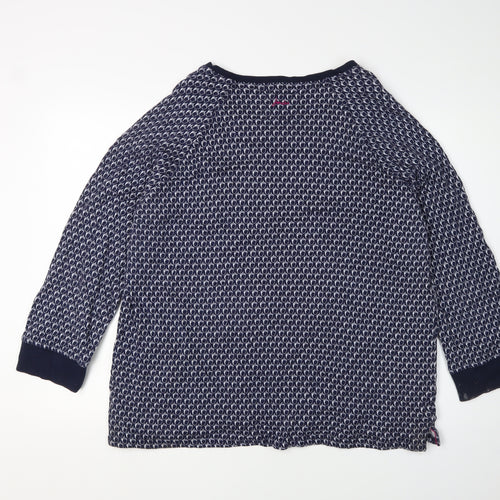 Joules Women's Blue Geometric Sweatshirt UK 20