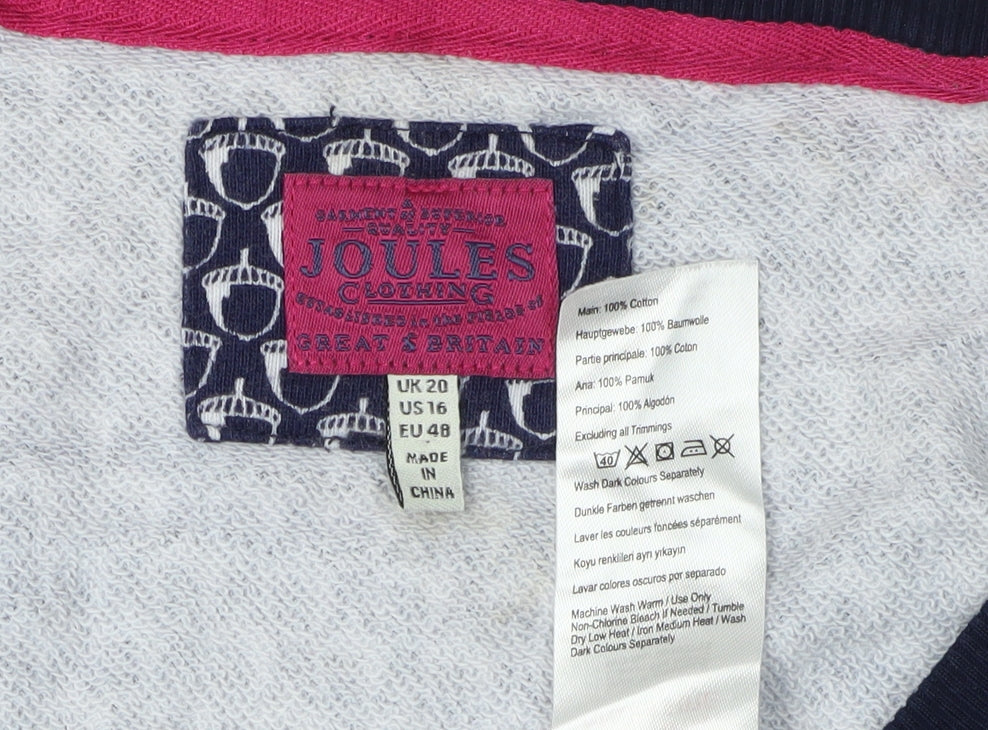 Joules Women's Blue Geometric Sweatshirt UK 20