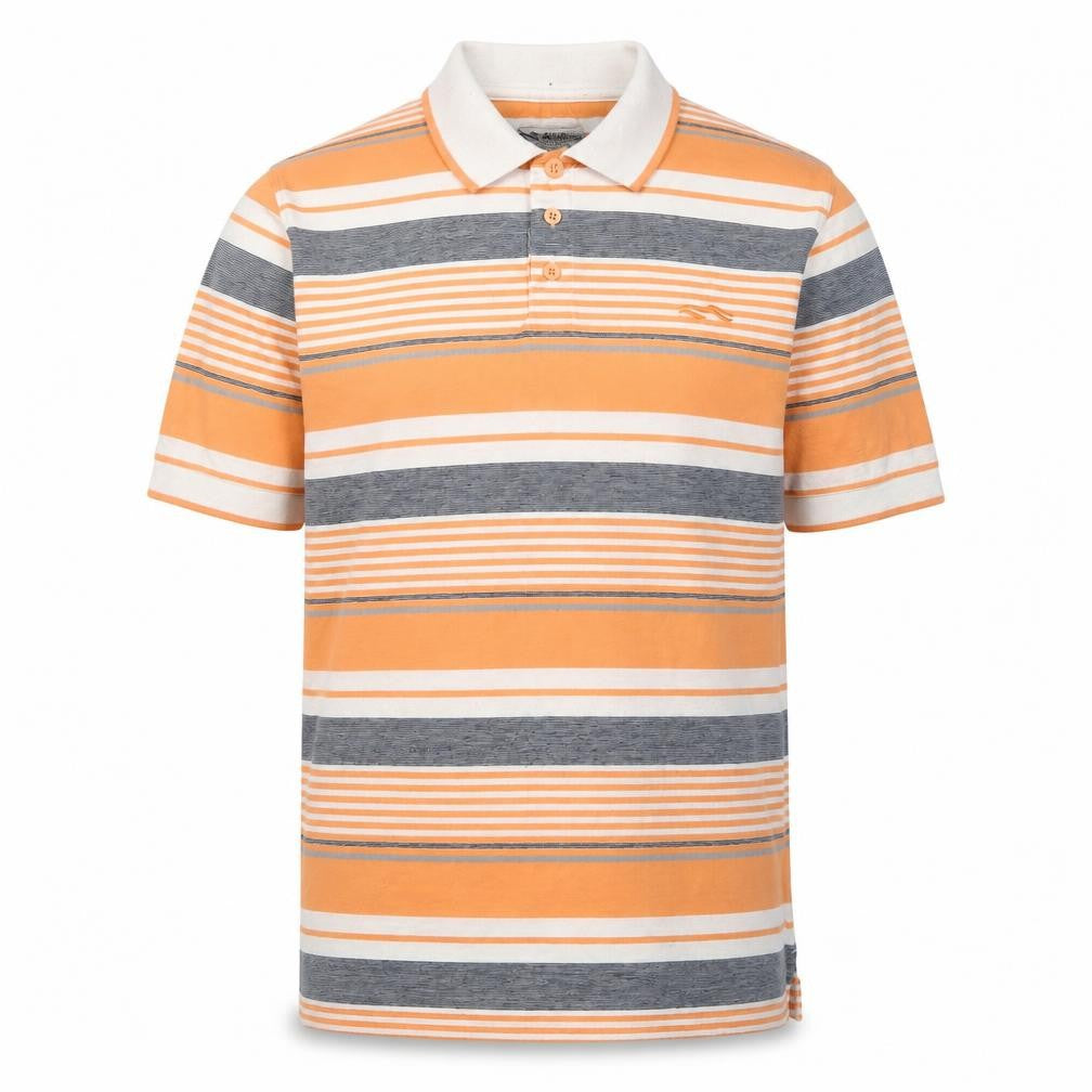 OakRidge Men's Orange Striped XL Polo Shirt