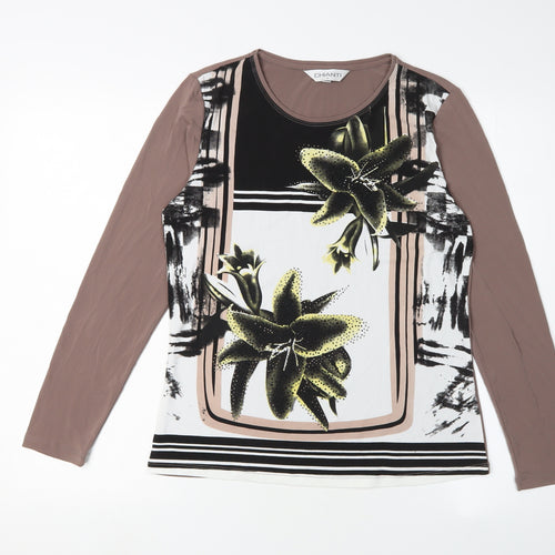 Chianti Women's Multicoloured Floral T-Shirt Size 10