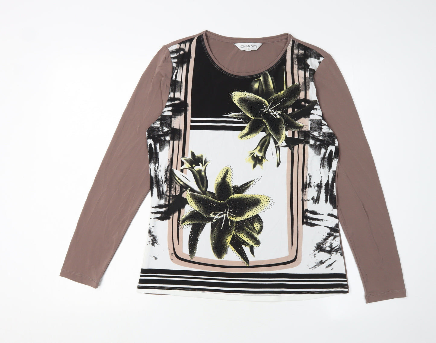 Chianti Women's Multicoloured Floral T-Shirt Size 10