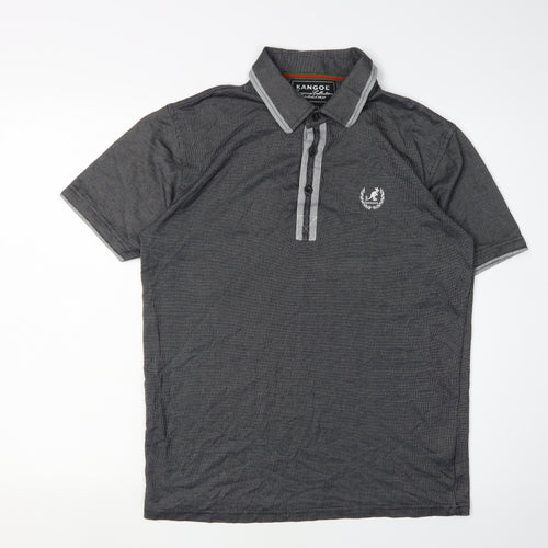 Kangol Men's Grey Polo Shirt - Small, Classic Casual Style