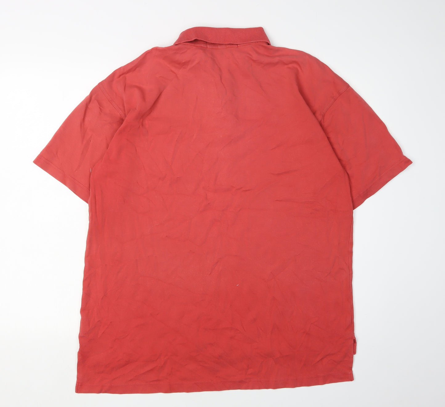 Faldo by Pringle Men's Red Polo Shirt - Medium
