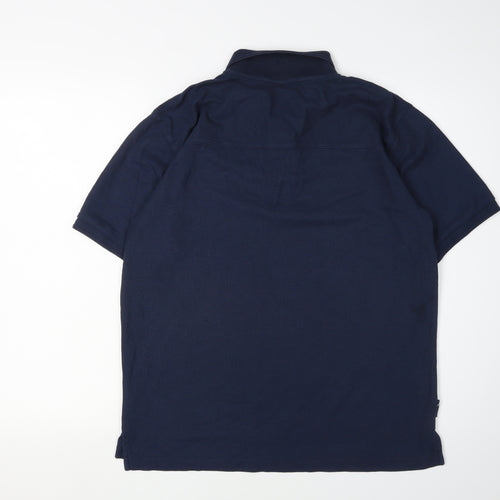 Slazenger Blue Men's Polo Shirt M Solid Casual