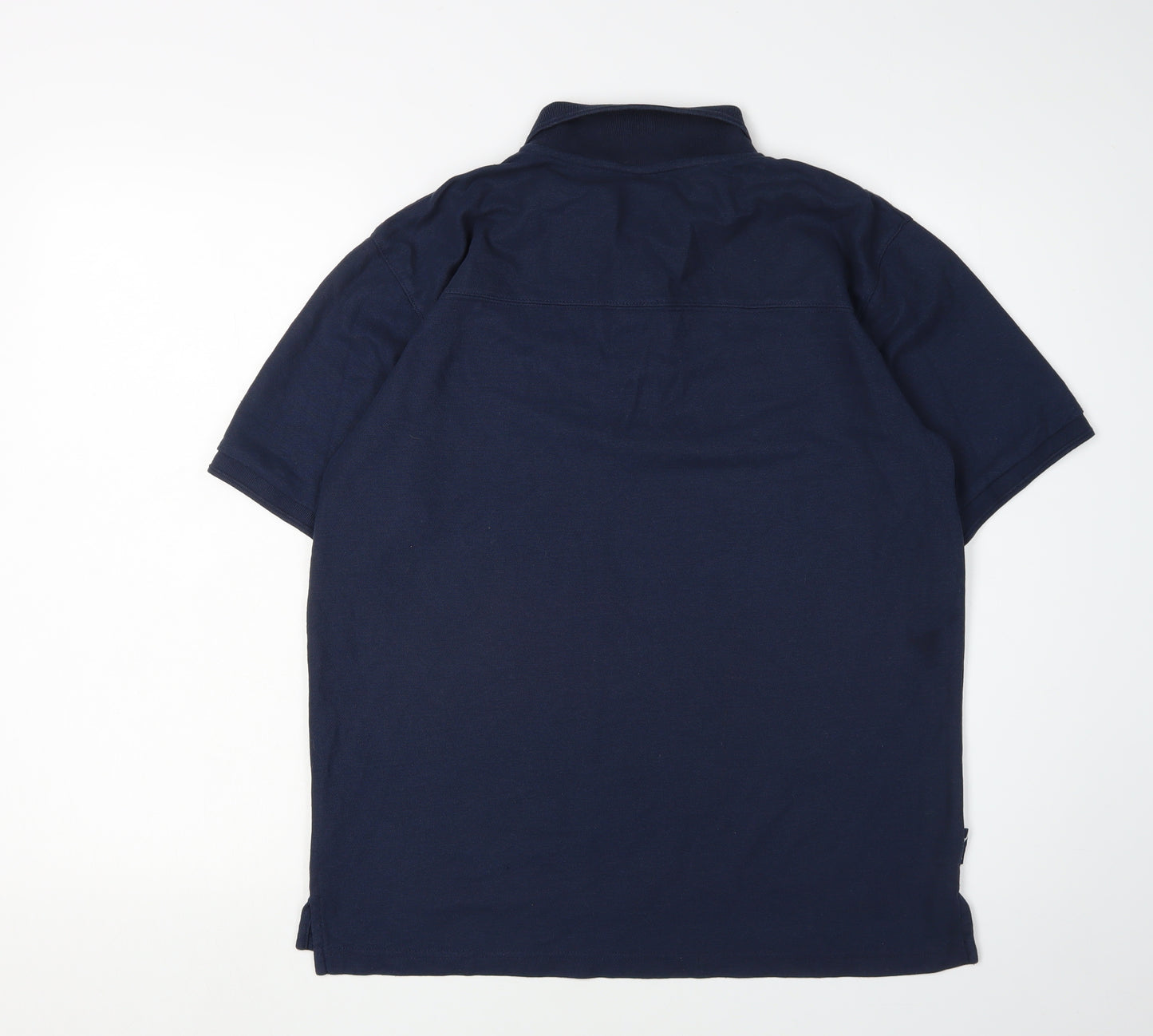 Slazenger Blue Men's Polo Shirt M Solid Casual