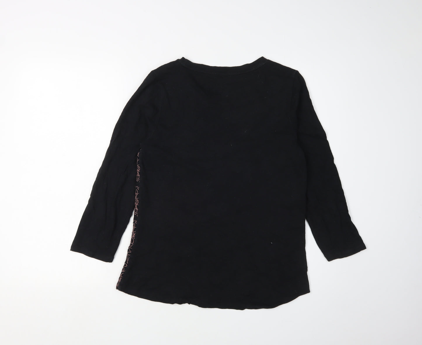 J.Crew Women's Black Floral Embroidered Blouse M