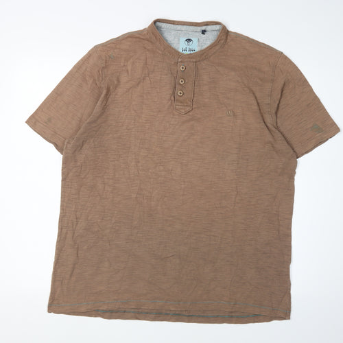Fat Face Men's Brown Henley T-Shirt Size L