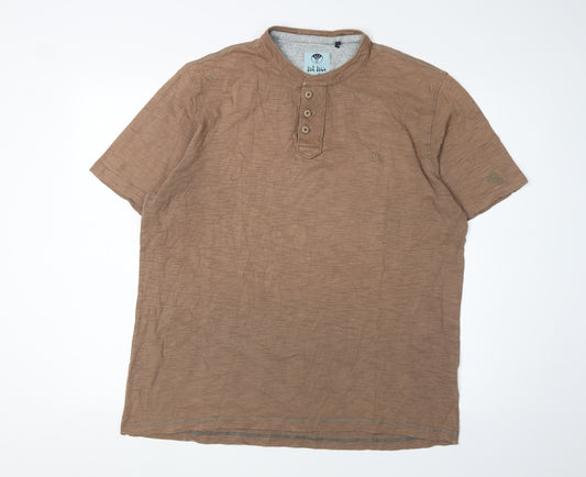 Fat Face Men's Brown Henley T-Shirt Size L