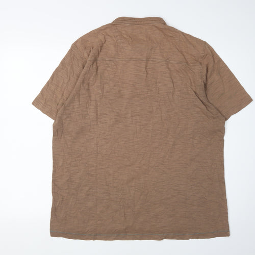 Fat Face Men's Brown Henley T-Shirt Size L
