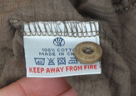 Fat Face Men's Brown Henley T-Shirt Size L