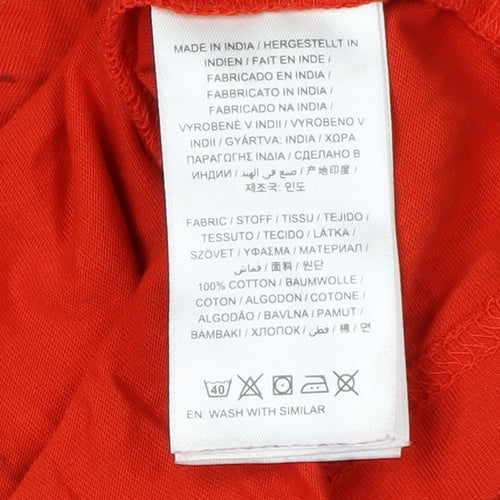 GANT Men's Red T-Shirt, Large, Cotton, Short Sleeve