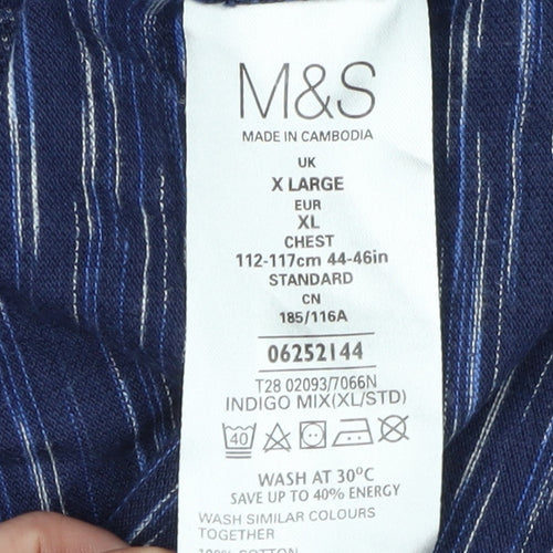 Marks and Spencer Men's Blue XL Polo Shirt