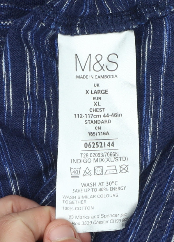 Marks and Spencer Men's Blue XL Polo Shirt