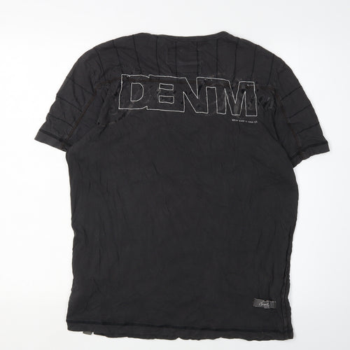 G-Star Men's Black Cotton Crew Neck T-Shirt L