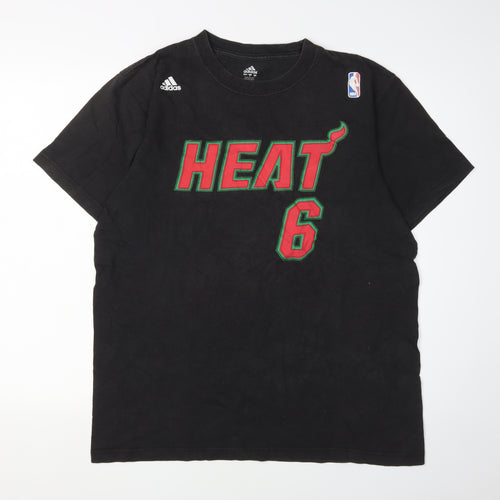 Adidas Men's Black Heat Logo T-Shirt L Sports Style