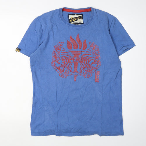 Superdry Men's Blue Graphic Print T-Shirt L