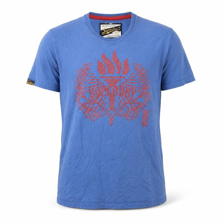 Superdry Men's Blue Graphic Print T-Shirt L