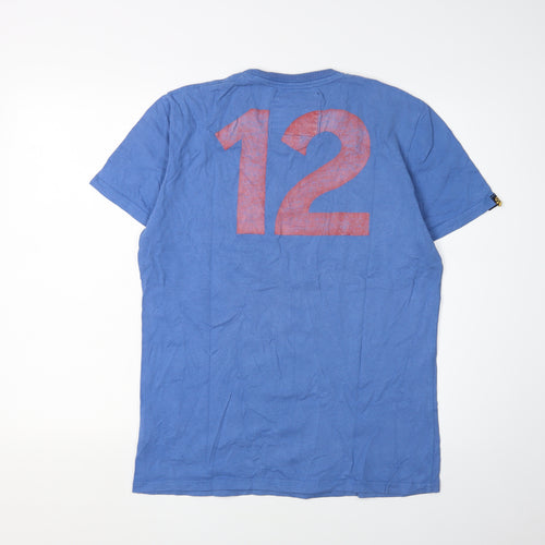 Superdry Men's Blue Graphic Print T-Shirt L