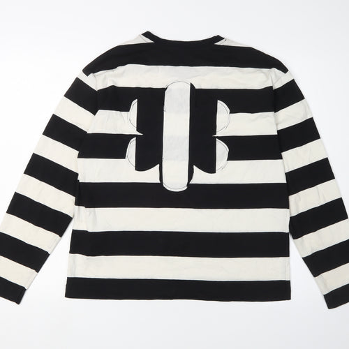 Zara Women's Black Striped Jersey T-Shirt Size 8