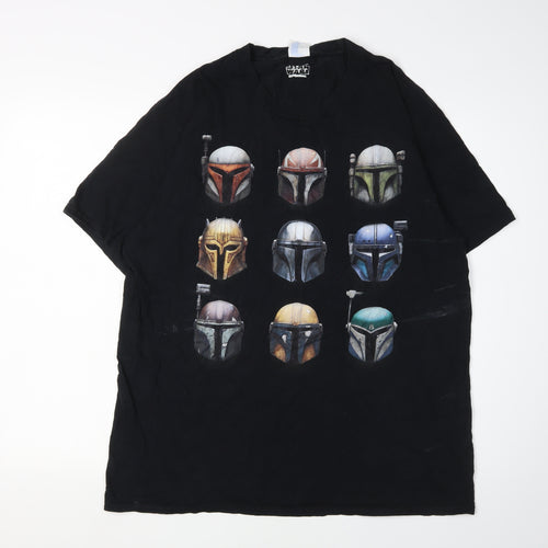 Star Wars Men's Black L T-Shirt, Cotton Graphic Print