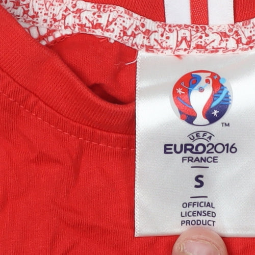 UEFA Euro 2016 Men's Red T-Shirt - Size S, England Patriotic Style
