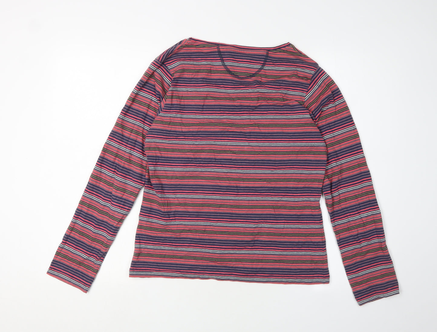 Seasalt Women's Multicoloured Stripe V-Neck T-Shirt
