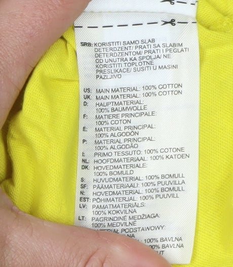 Adidas Boys Yellow T-Shirt 13-14 Years, Logo, Casual Wear