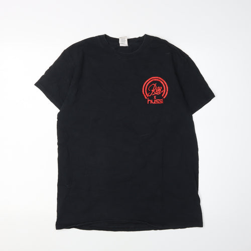 Gildan Men's Skull Graphic Black T-Shirt Size M