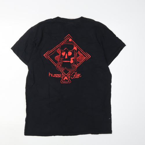 Gildan Men's Skull Graphic Black T-Shirt Size M