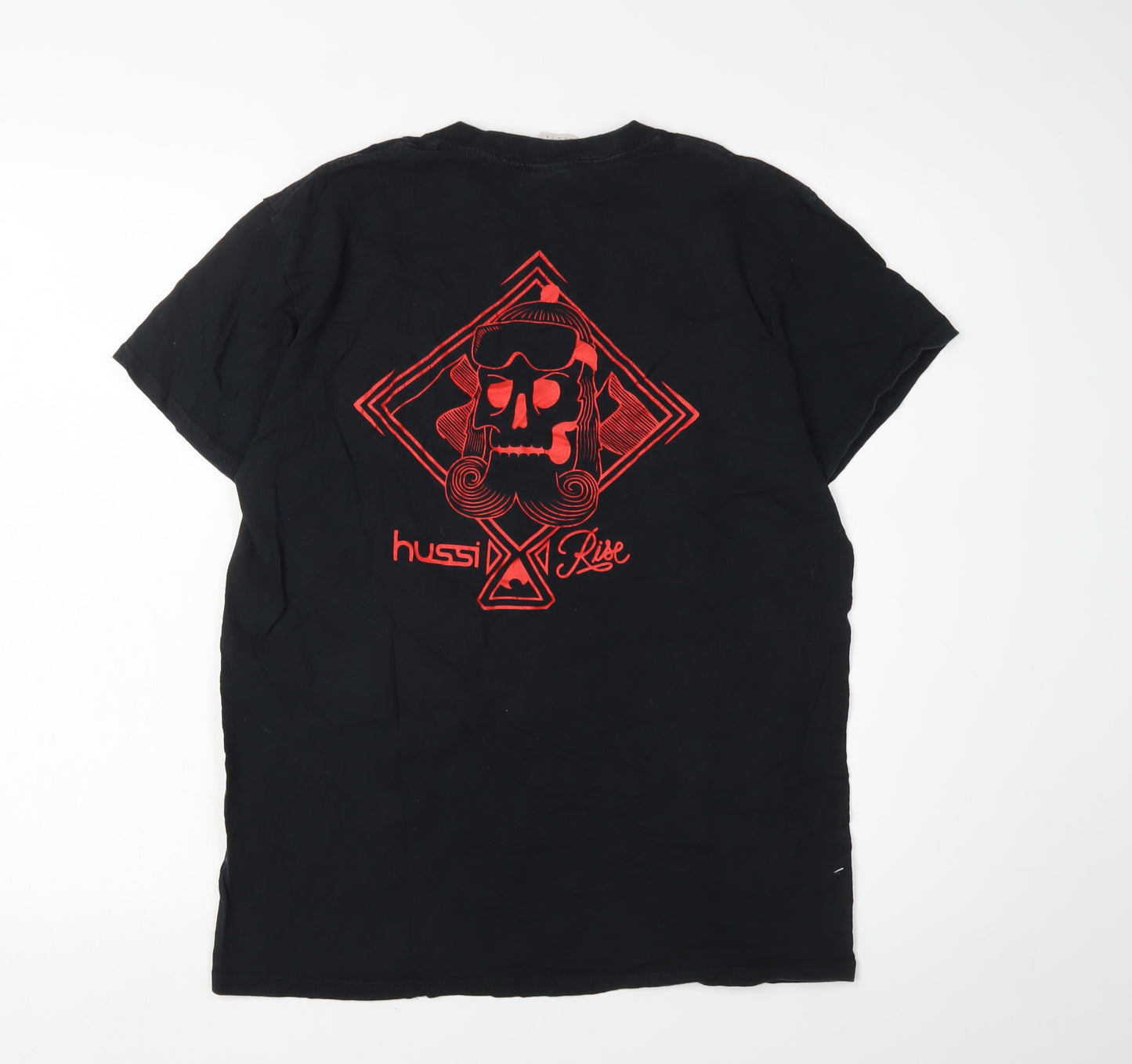 Gildan Men's Skull Graphic Black T-Shirt Size M