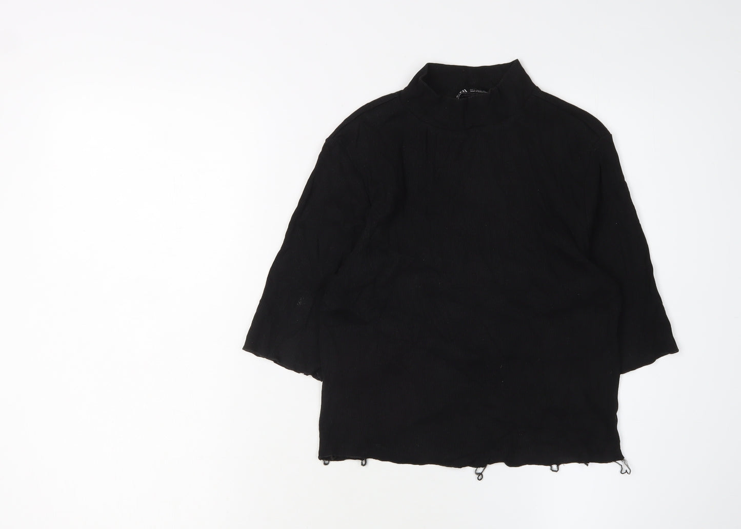 Zara Women's Black L High Neck Blouse