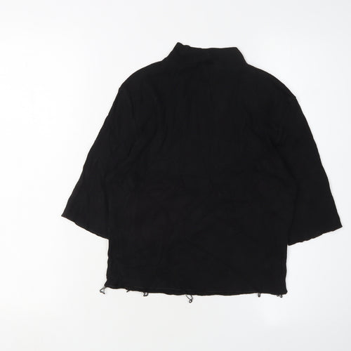 Zara Women's Black L High Neck Blouse