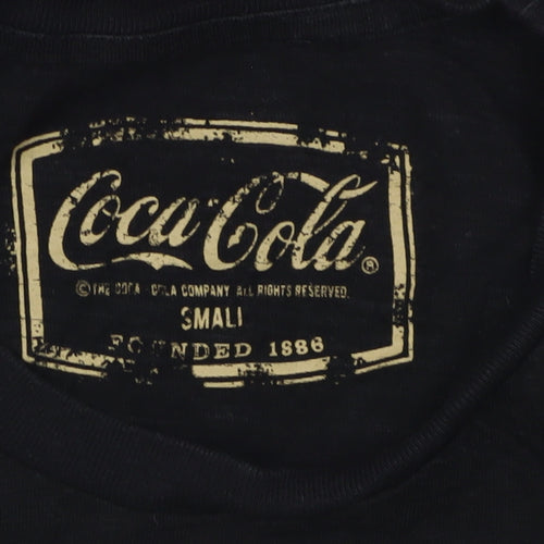 Coca-Cola Men's Black Graphic Print T-Shirt, Size S