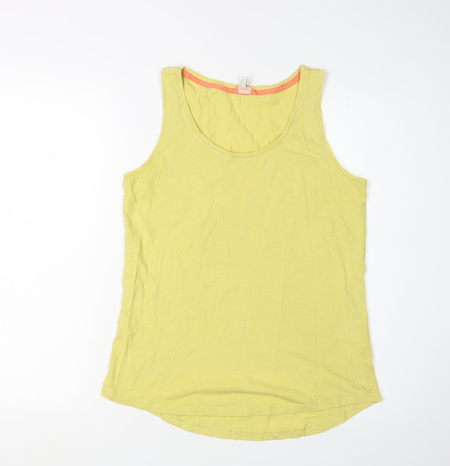 Joules Women's Yellow Cotton Tank Top, Size 10