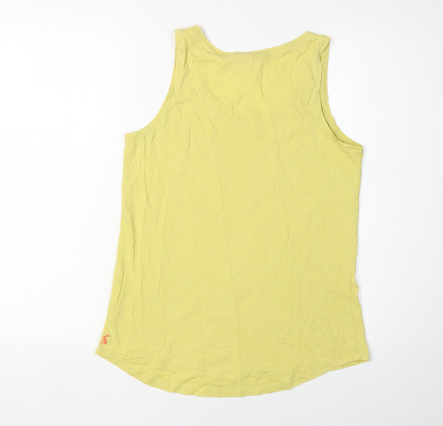 Joules Women's Yellow Cotton Tank Top, Size 10