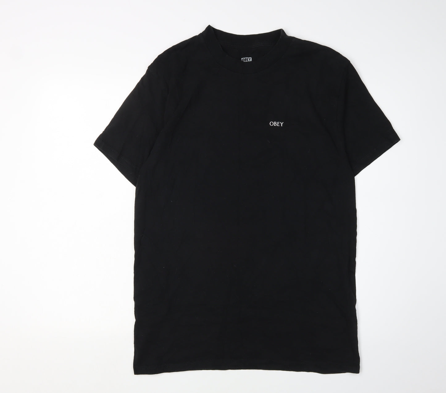 Obey Men's Black Graphic Print T-Shirt Size M