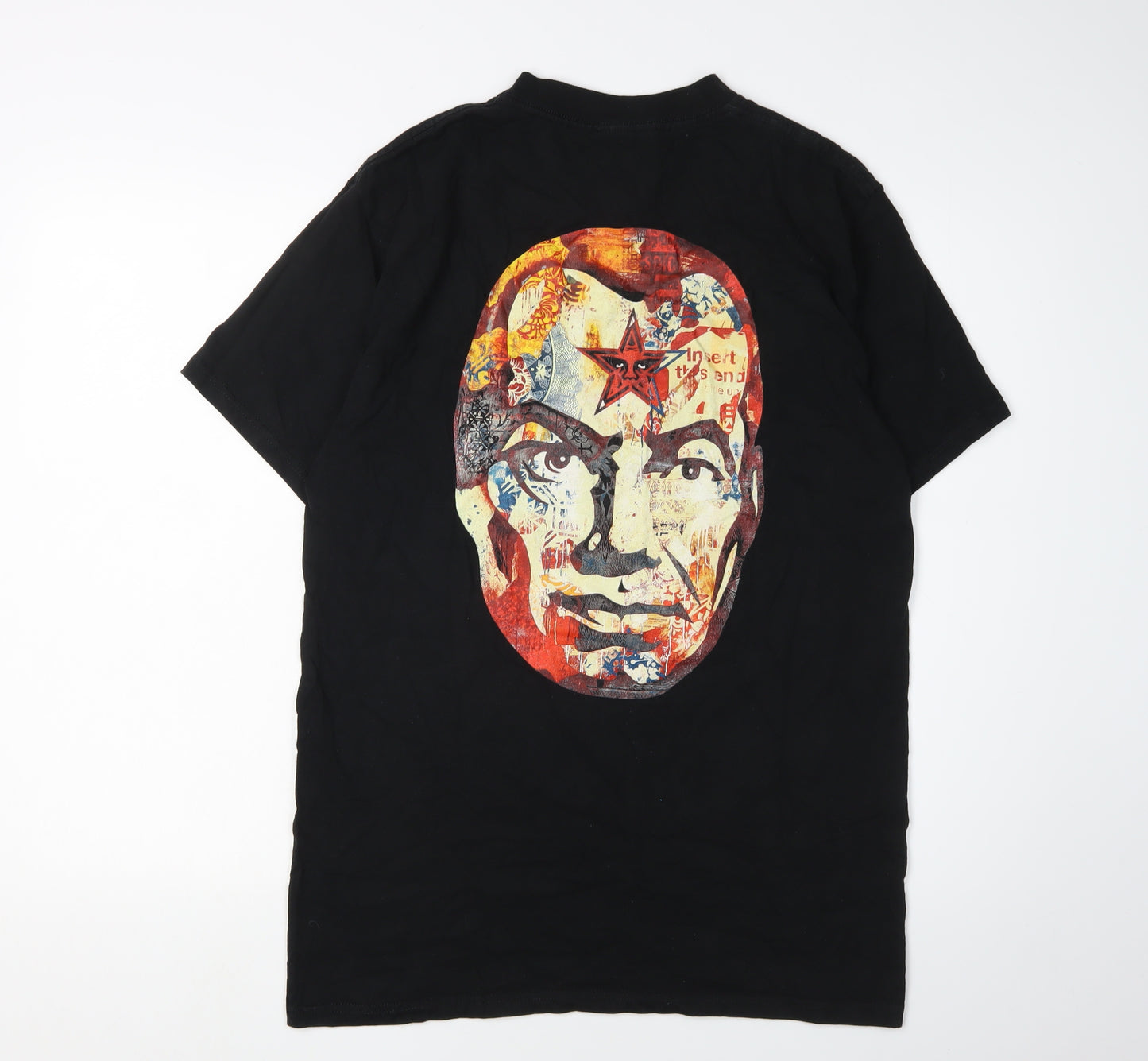 Obey Men's Black Graphic Print T-Shirt Size M