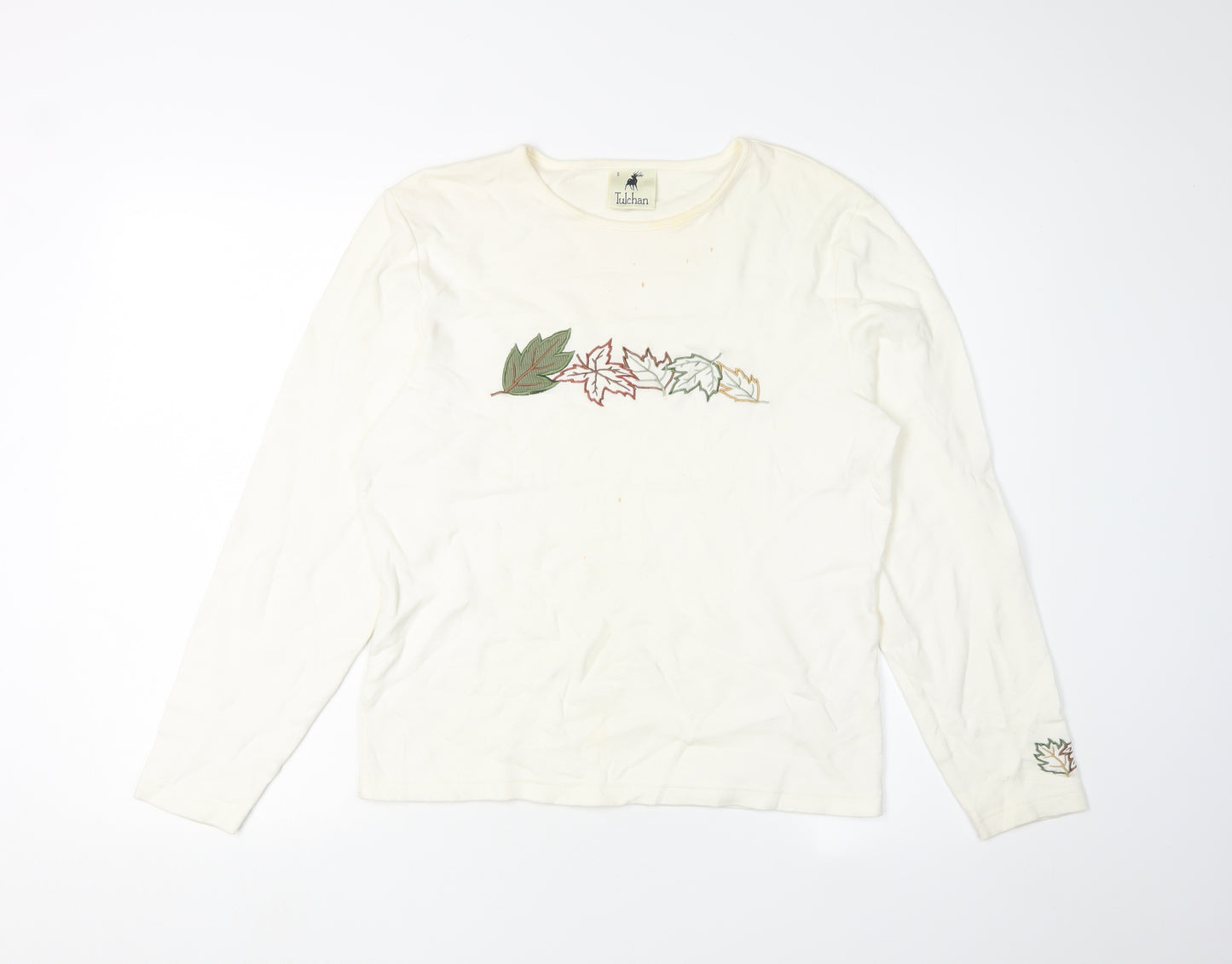Tulchan Women's White Long Sleeve Cotton T-Shirt