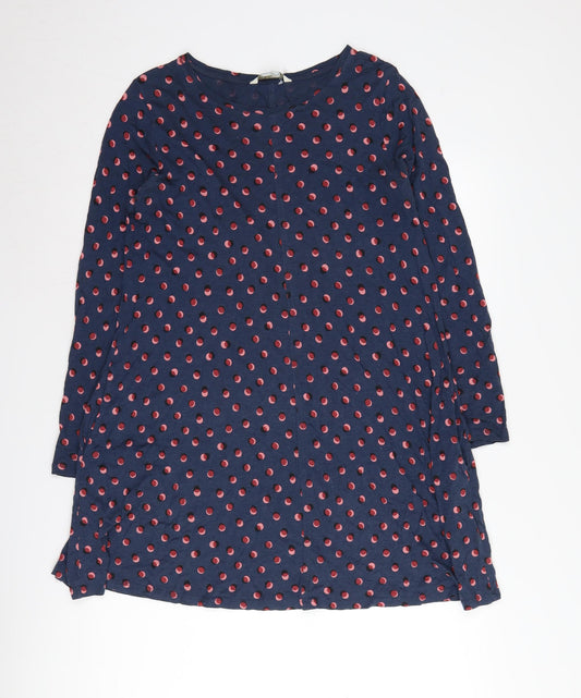 Boden Women's Blue Polka Dot Shift Dress Size 10