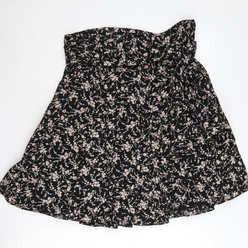 GAP Women's Black Floral A-Line Skirt Size 8