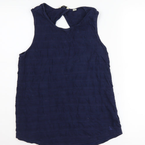 Jack Wills Women's Blue Cotton Sleeveless Tank UK 8