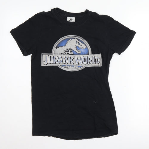Jurassic World Men's Black T-Shirt, Small, Graphic Print