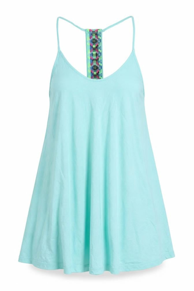 Front view of ASOS Women's Green Tank Top, size 10, Summer Essential