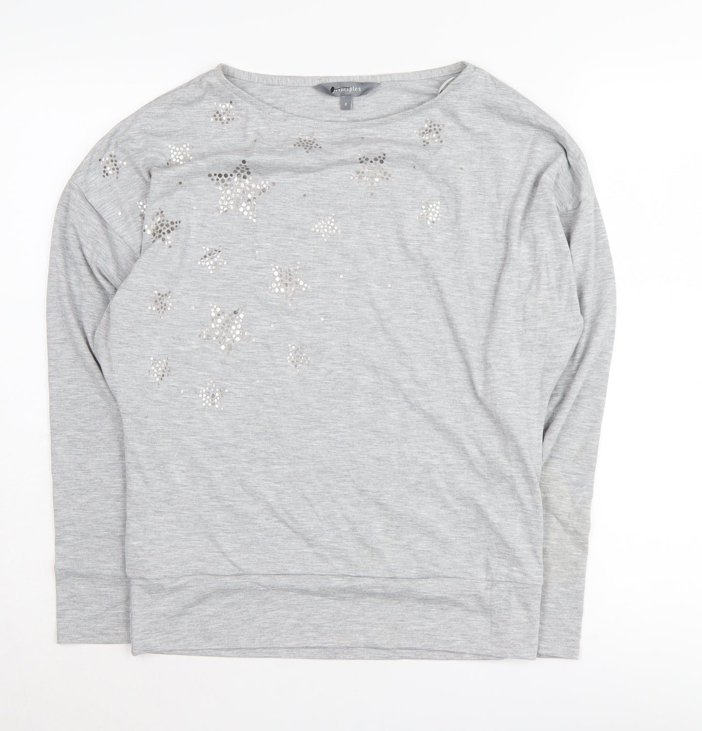 Principles Grey Women's Pullover Sweatshirt Size 8 Casual