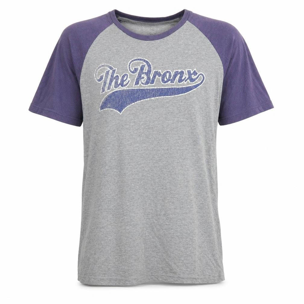 Point Men's Grey & Purple Graphic T-Shirt, Short Sleeve Size M
