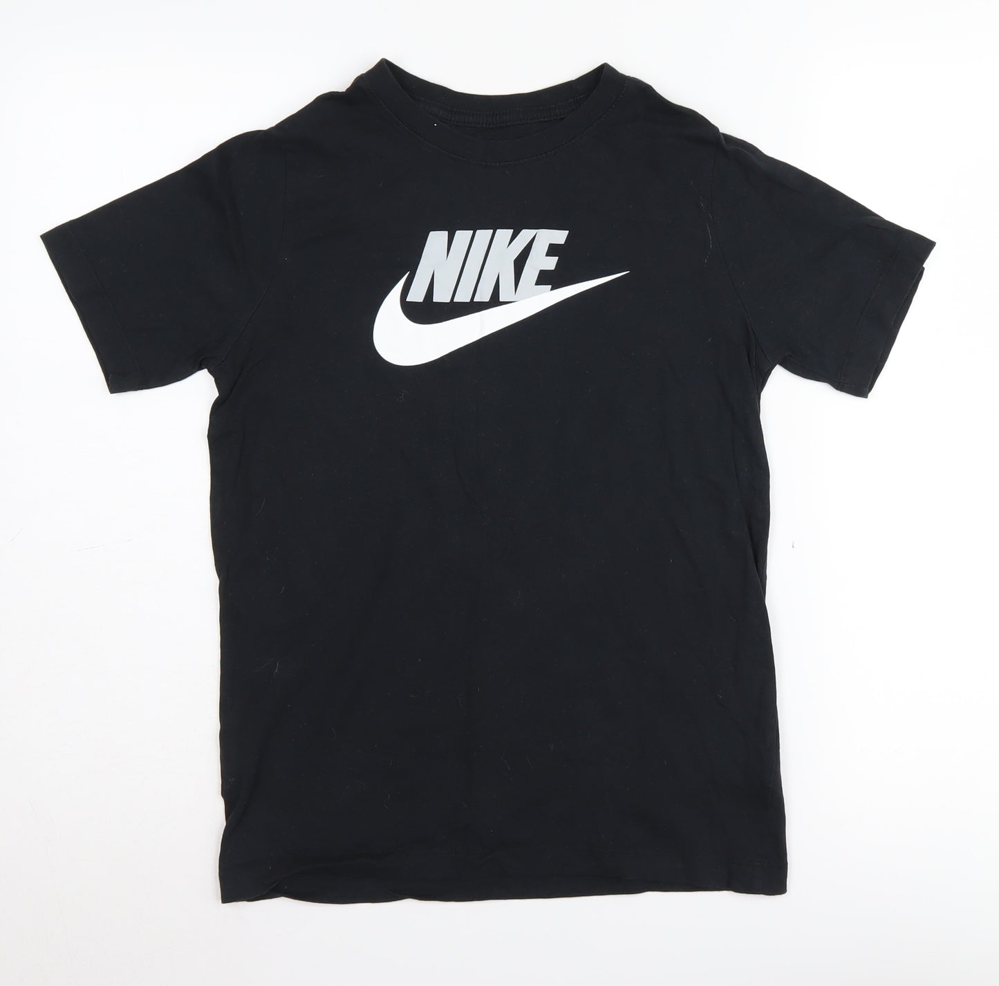 Nike Boys Black T-Shirt Large Casual Solid Logo
